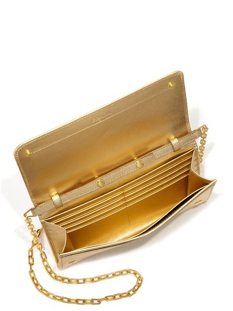 clutch prada oro|prada leather clutches.